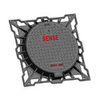 ODM D400 Manhole Covers Round With Square Frame Ductile Iron Parking Areas