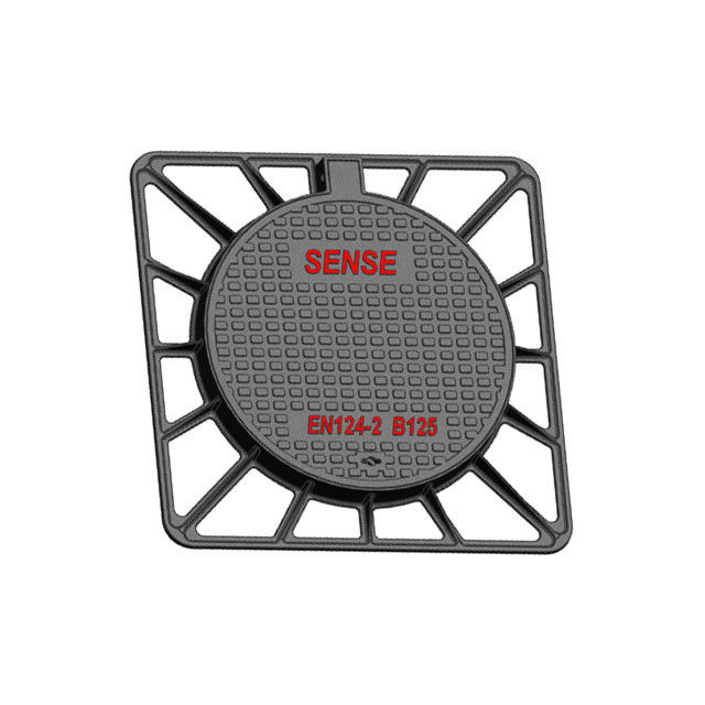 Ductile iron EN GJS500-7 Parking Lot Or Similar Areas B125 Manhole Cover Round With Hinge